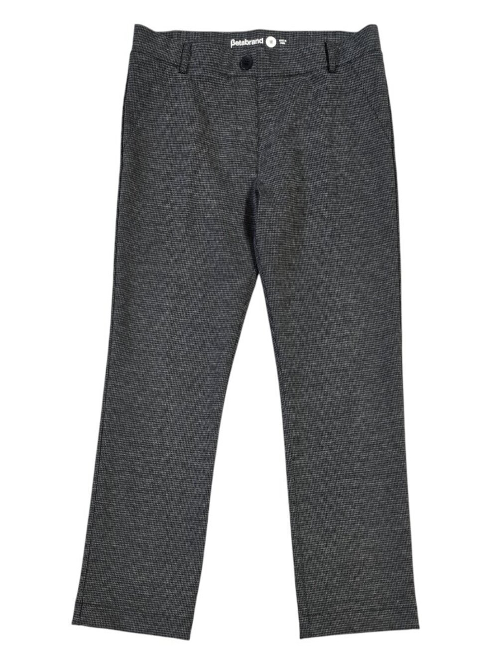 Betabrand Gray Houndstooth DPYP Dress Pant Yoga Pant Straight Leg W0076-PHG